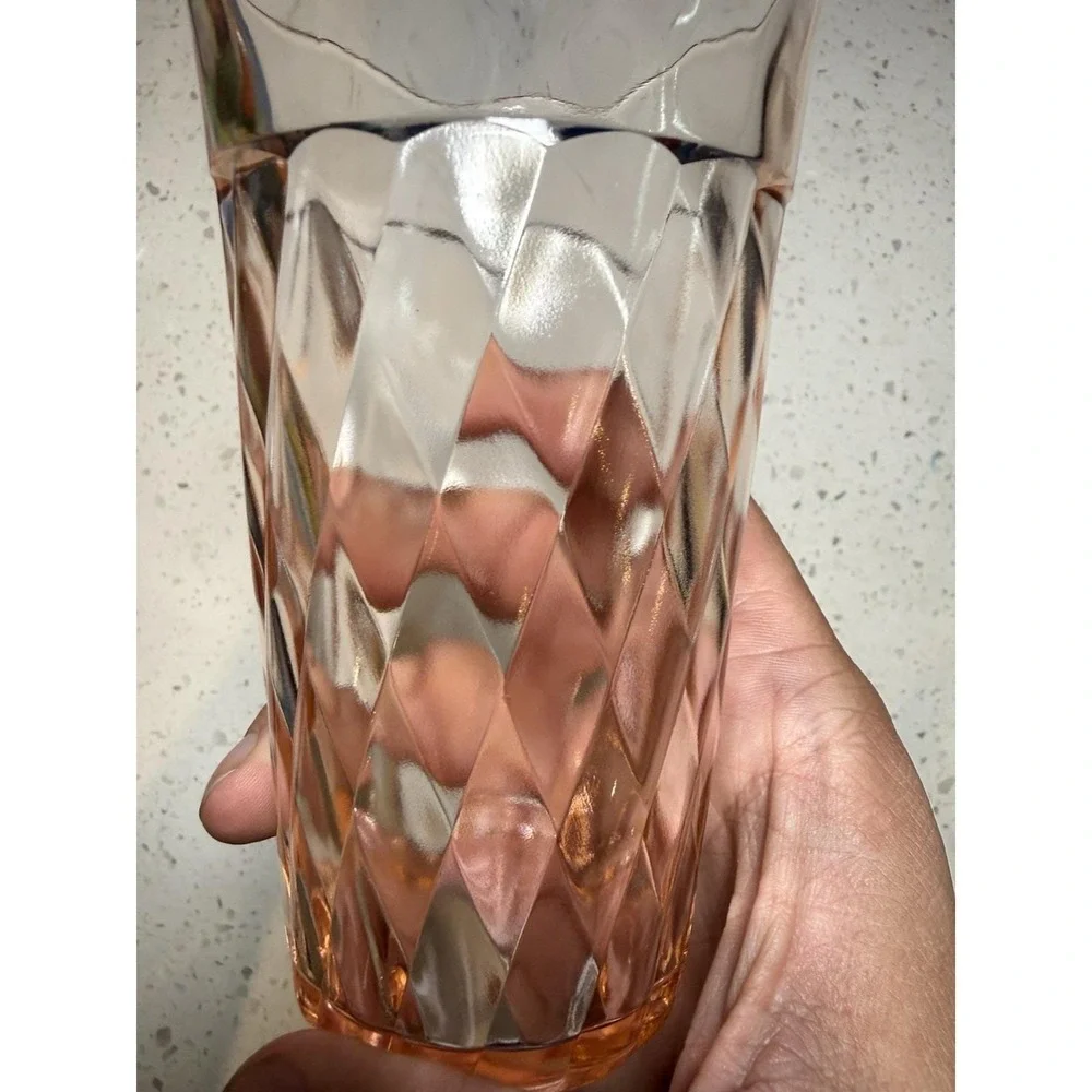 Hazel Atlas Pink Diamond Optic 5 1/4